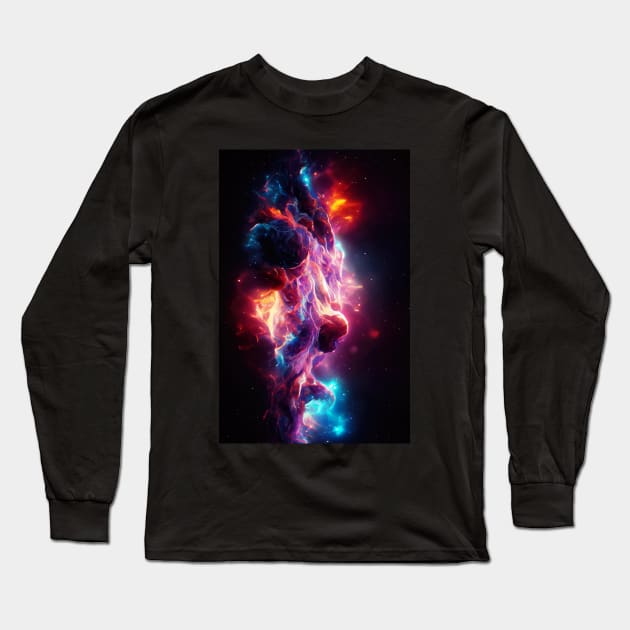 Stellar Nebula Spectacle Long Sleeve T-Shirt by Lematworks